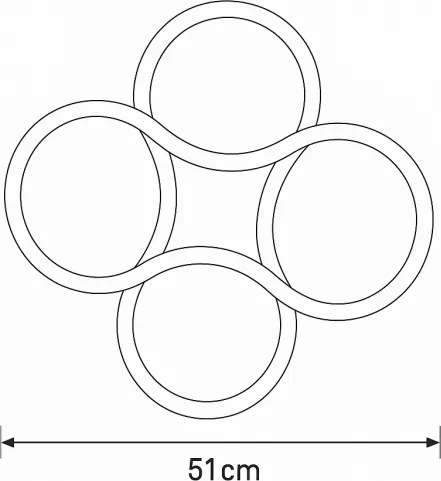 Brilagi - Plafonieră LED dimabilă ORELLI LED/53W/230V 3000-6000K + telecomandă