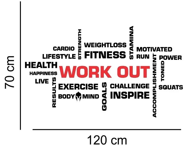 Sticker perete Work Out