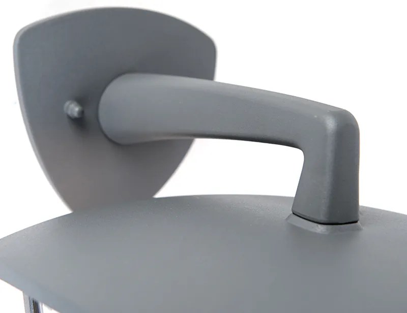 Lămpă de perete clasică pentru exterior Platar cu lumină în jos gri închis IP44