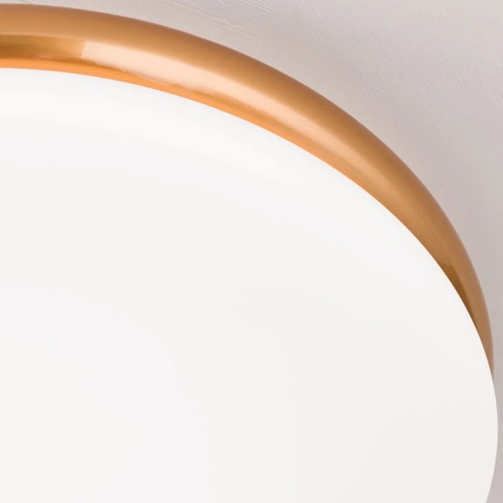 Plafoniera LED design circular JAMES D-32cm cupru/opal