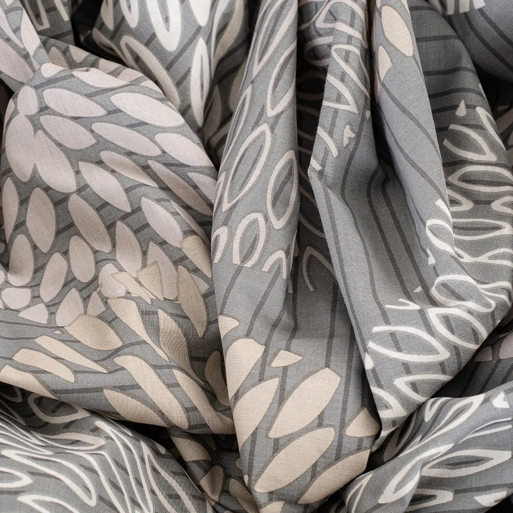 Lenjerie de pat din bumbac 4Home Grey Petals, 160 x 200 cm, 70 x 80 cm