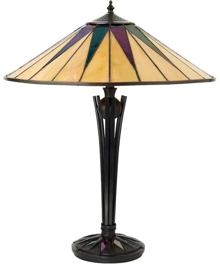Lampă de masă Tiffany Endon 64045 Dark Star 2xE27/60W/230V Ø 49 cm