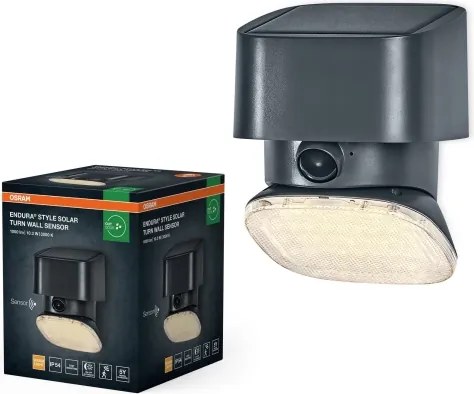 Osram - Aplică solară LED ENDURA STYLE LED/10,3W/4,2V 2000 mAh IP54 antracit
