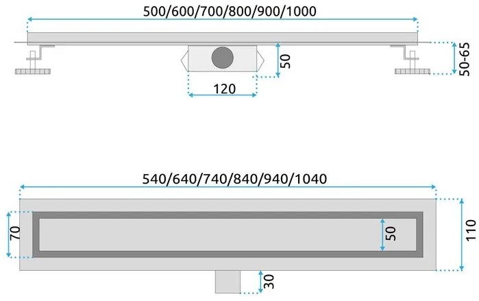 Rigola dus Rea NEOX 50 cupru periat