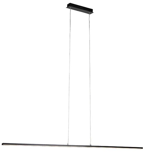 Lampă modernă suspendată neagră 150 cm cu LED inclus - Banda
