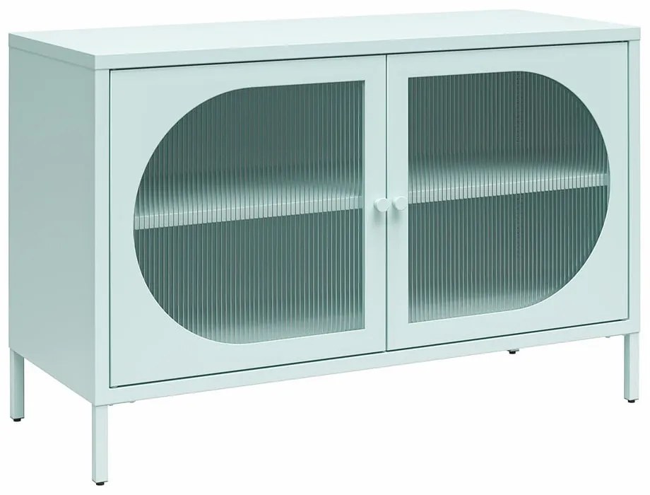 Vitrină albastru-deschis din metal 100x64x40 cm Luna – Støraa