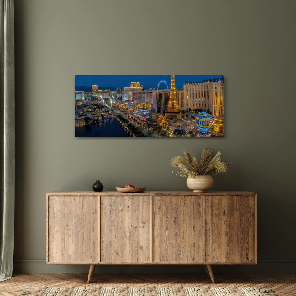 Tablou cu Las Vegas nocturn (120x50 cm)