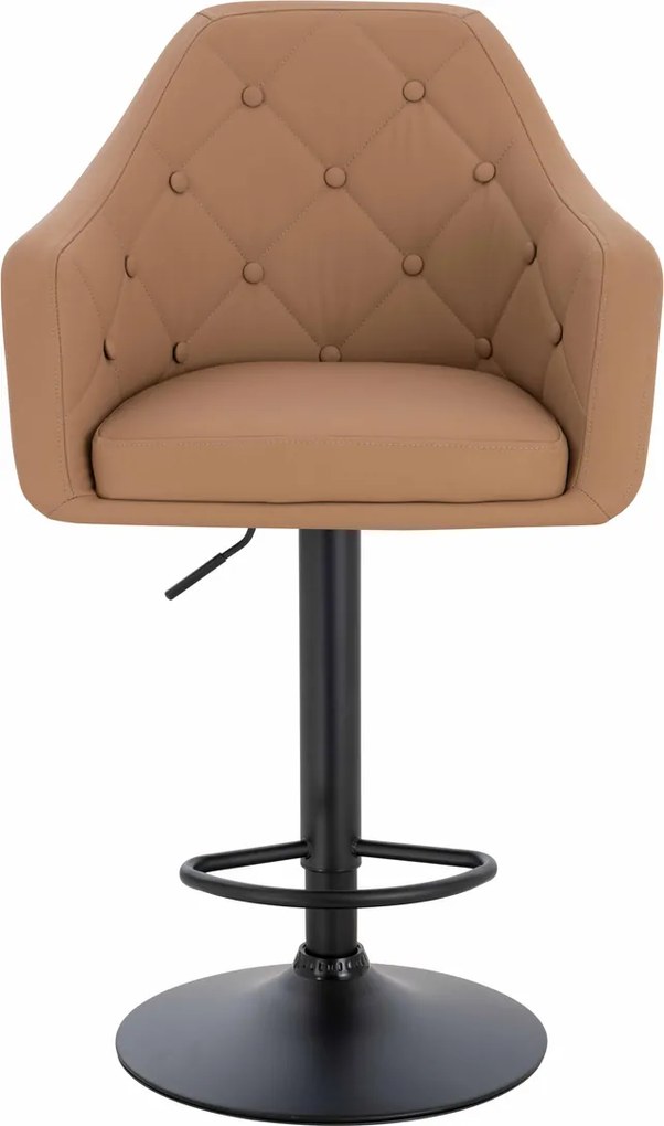 HR831W Scaun Caramel Piele Ecologica Premium Soft cu Bază Neagră