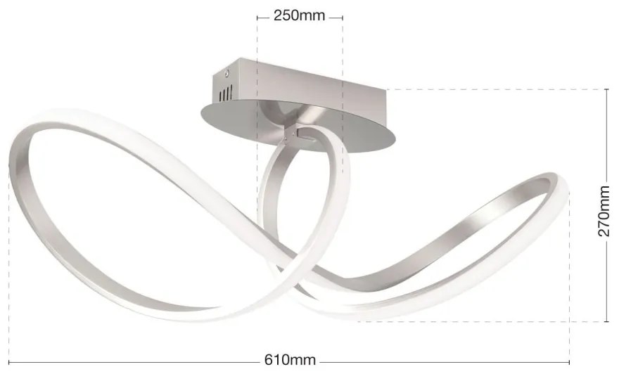 Lustra LED aplicata stil minimalist CIRCUS crom satin