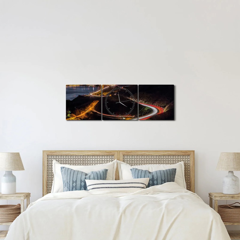 Tablou - Golden Gate Bridge (cu ceas) (90x30 cm)