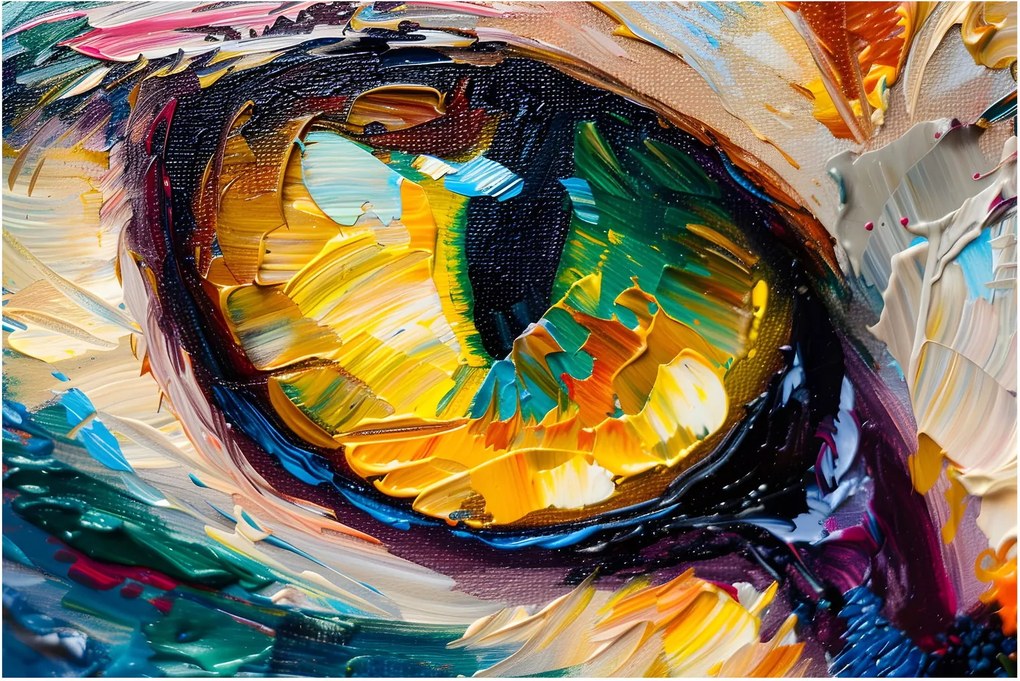 Tablou - Ochi de pisică Pictură (90x60 cm)