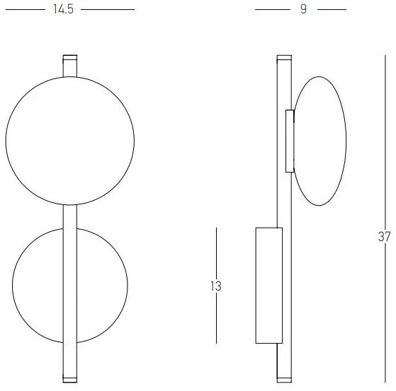 Aplica LED stil minimalist decorativ Rona aurie