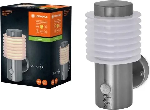 Aplică LED de exterior cu senzor Ledvance ENDURA LED/9,5W/230V IP44 crom