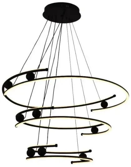 Lustră LED dimabilă pe cablu LED/170W/230V 3000-6500K + telecomandă