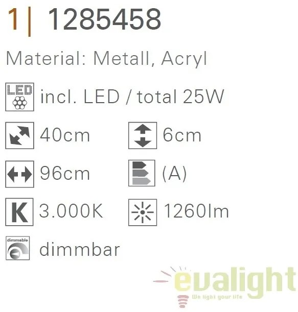 Aplica LED dimabila design modern Pisa 1285458 NV