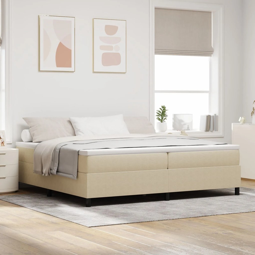 vidaXL Pat Box Spring cu saltea verde deschis și gri, 200 x 200 cm, catifea