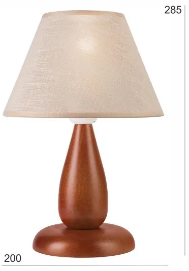 Lampă de masă PERA 1xE27/60W/230V maro/fag