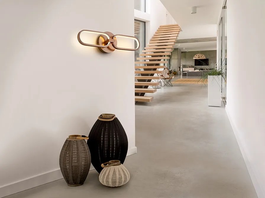 Aplica de perete LED design ultra-modern Colette. auriu roze SV-787017