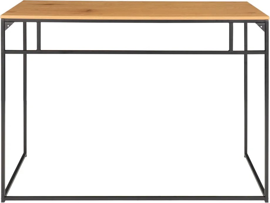 Birou Vita cu cadru negru efect stejar 100x45x75 cm