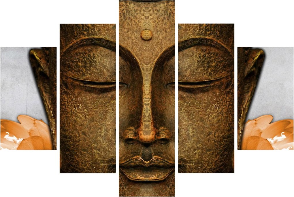 Tablou cu statuie cu detaliu a feței (150x105 cm)