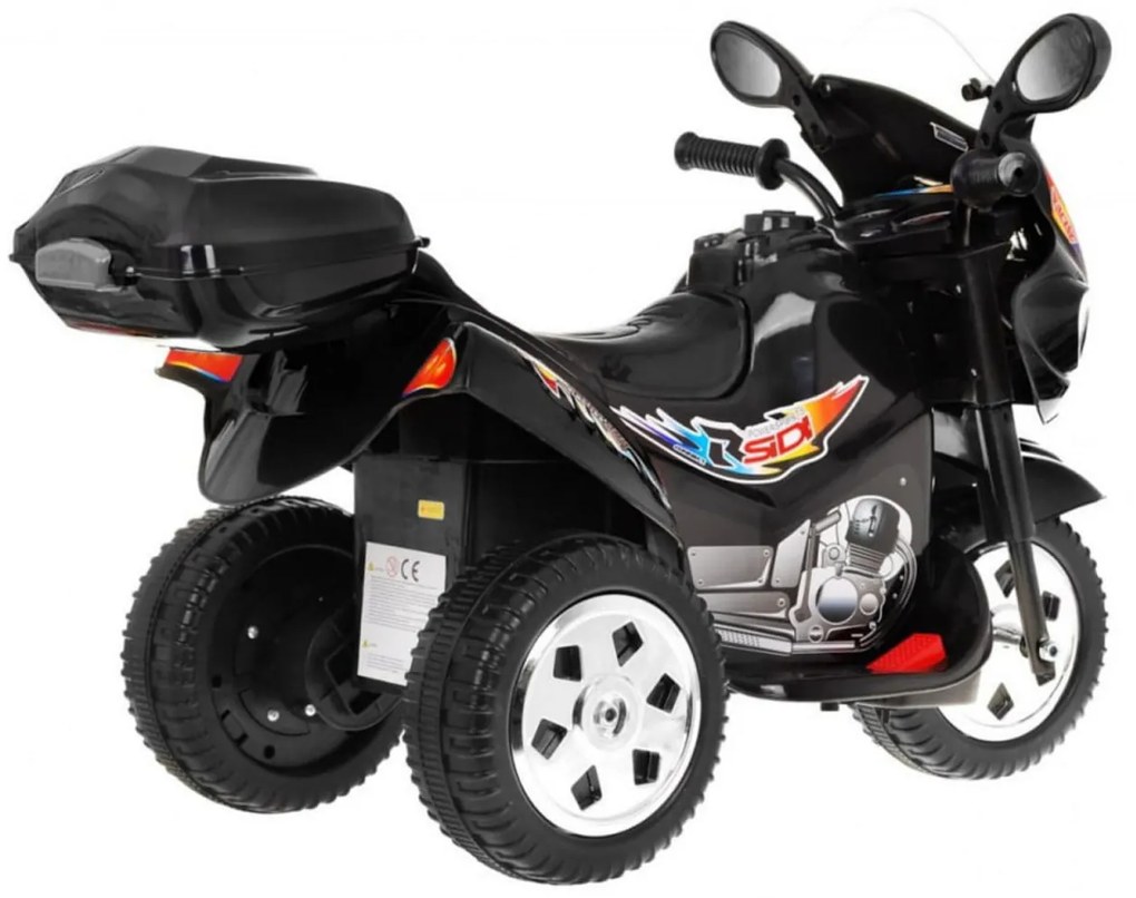 Motocicleta Electrica cu Acumulator Pentru Copii NOVOKIDS™ Moto Classico 88, 3-6 ani, Max 25 kg, Cu Melodii si Lumini, Trotineta Electrica, 3 Roti,