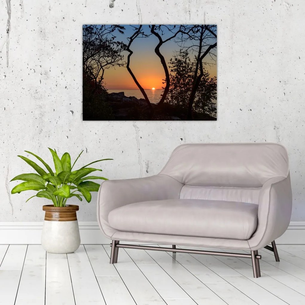 Tablou cu apus de soare (70x50 cm)