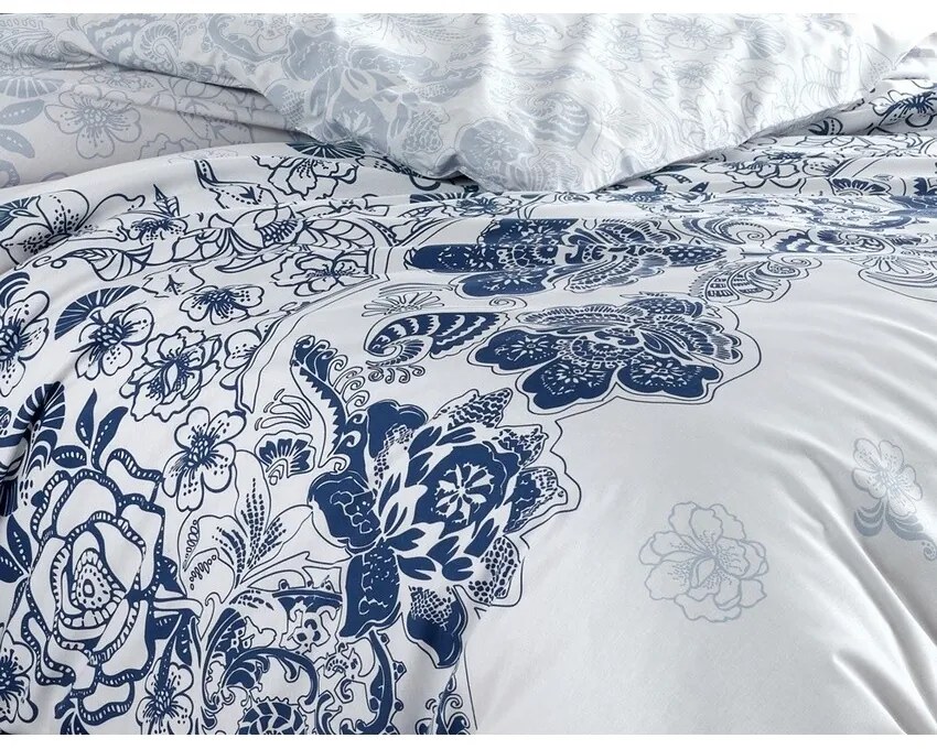 BedTex Lenjerie de pat din bumbac Armina albastru, 220 x 200 cm, 2 bucăți 70 x 90 cm, 220 x 200 cm, 2 buc. 70 x 90 cm