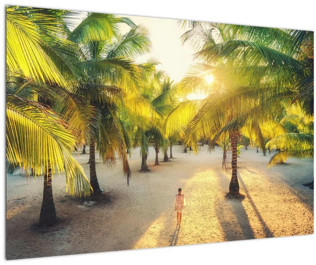 Tablou - Femeie între palmieri (90x60 cm)