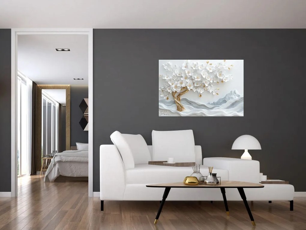 Tablou – Arborele vieții 3D elegant (90x60 cm)