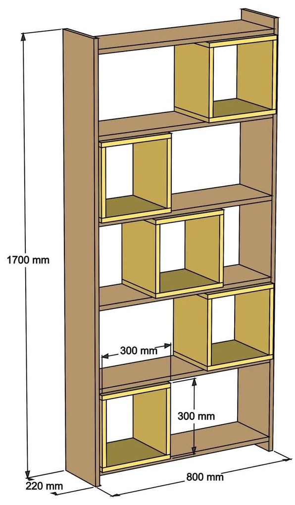 Raft Box - Walnut, Cream