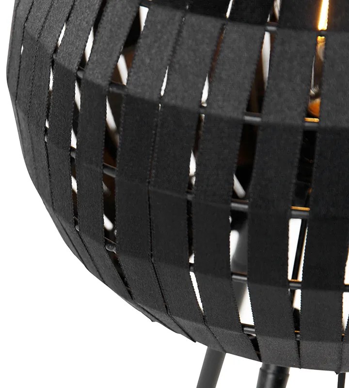 Lampă de masă modernă cu trepied negru - Zoë