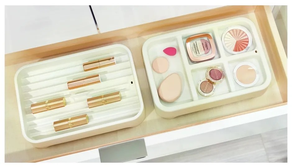 Organizator pentru bijuterii iDesign Eco Bin, 28,12 x 19,23 cm, alb