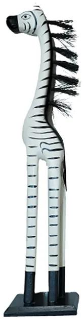 Statueta Zebra Marty 56cm, Lemn