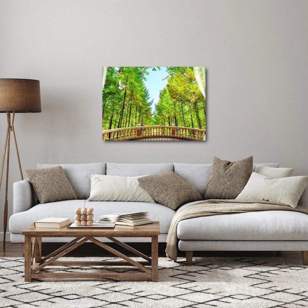 Tablou - Privire spre pădure (70x50 cm)