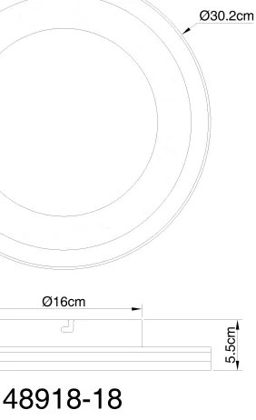 Plafonieră LED CLARINO LED/18W/230V d. 30,2 cm Globo 48918-18