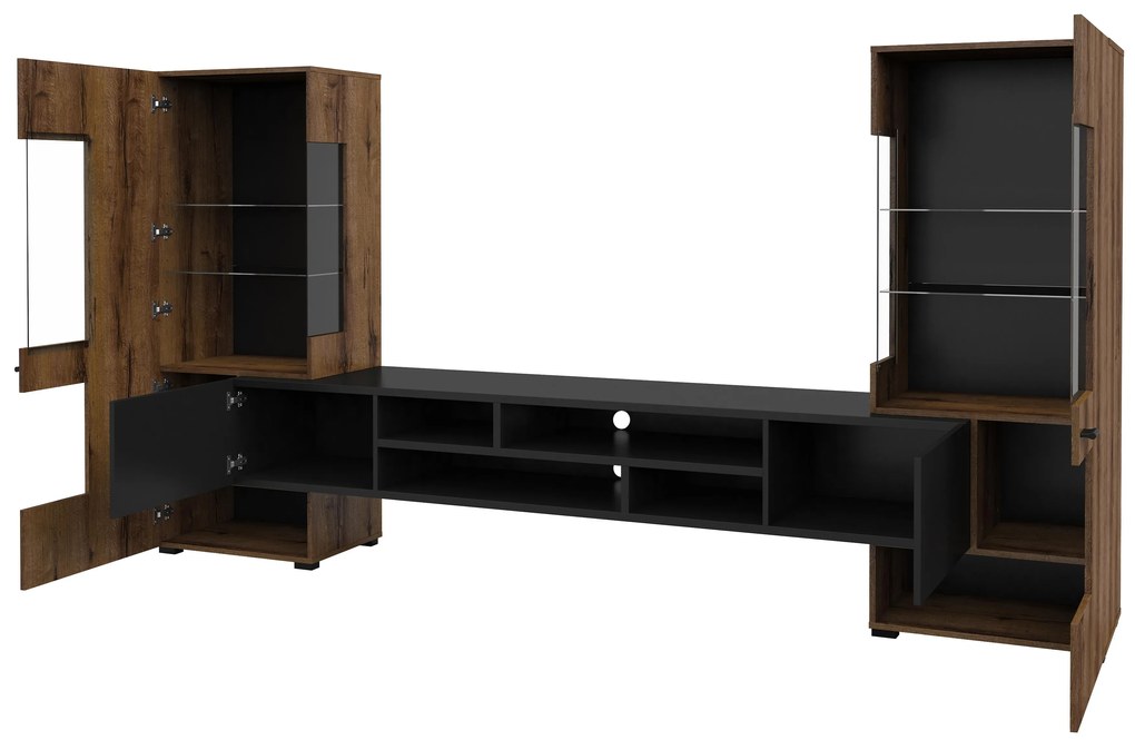 Mobilier living Cobie Typ 10 (monastery Stejar + Negru). 1108338