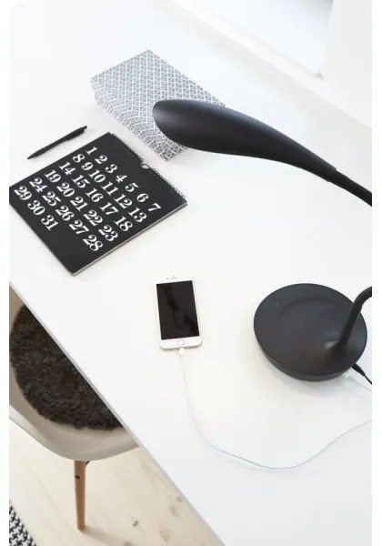 Markslöjd 106094 - LED Lampă de masă dimmabilă cu USB SWAN LED/4,6W/230V