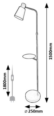 Lampadar Rabalux 74229 AZIM 1xE27/40W/230V negru