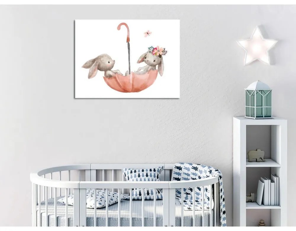 Tablou pentru copii 40x30 cm Bunnies – Wallity