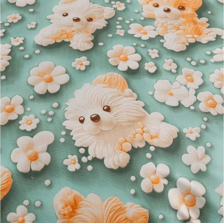 Lenjerie de pat din microfibra pentru copii PUPPIFLORA colorata Dimensiune lenjerie de pat: 70 x 80 cm | 140 x 200 cm