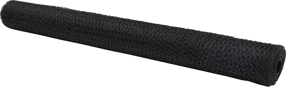 vidaXL Gard hexagonal Gri 1,4 x 10 m PVC