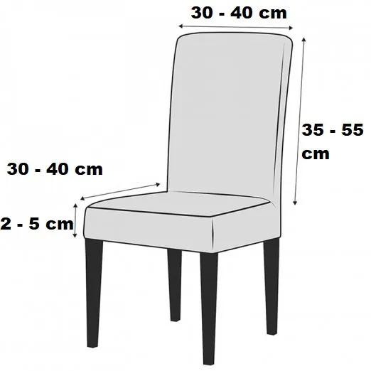 Set 6 huse elastice pentru scaune culoare Turcoaz cu model