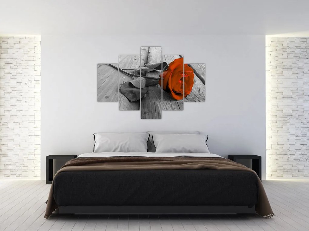 Tablou - Trandafir portocaliu (150x105 cm)