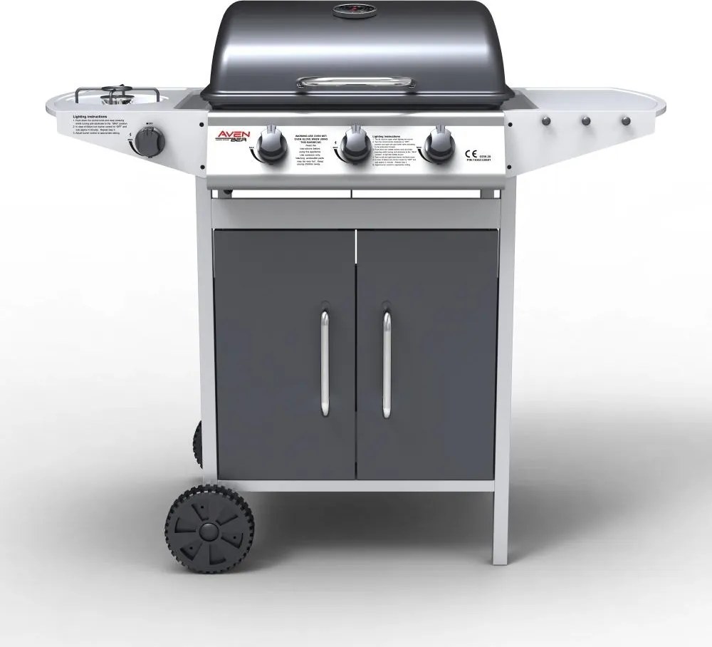 Grătar BBQ pe gaz cu arzător lateral Avenberg BOSTON