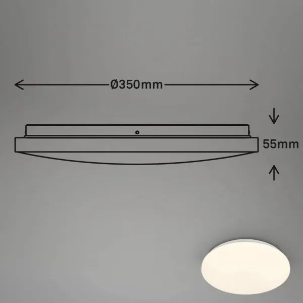 Briloner 3828-016-LED Plafonieră pentru baie cu senzor WALK LED/24W/230V IP54 Ø 35 cm
