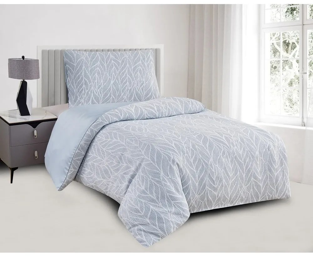 Lenjerie de pat albastră din jacquard pentru pat de o persoană 140x200 cm Florida – My House