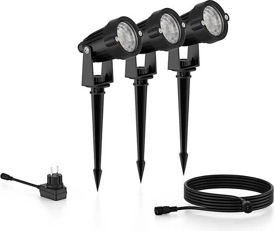 SET 3x spot LED de exterior Philips CAPER LED/1,5W/24/230V IP44