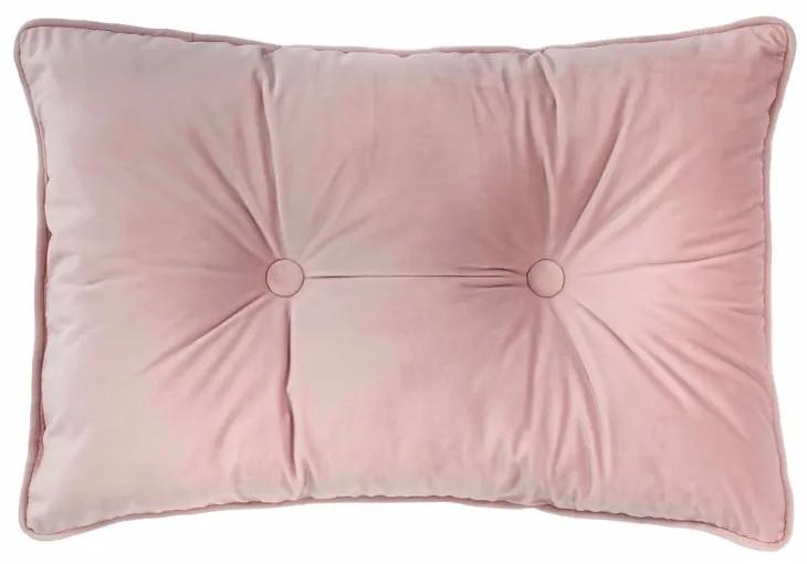 Pernă Tiseco Home Studio Velvet Button, 40 x 60 cm, roz deschis