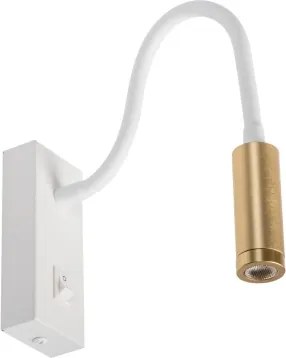 Kanlux 32518 - Lampă flexibilă LED TONIL, 3,3W/230V, alb/auriu