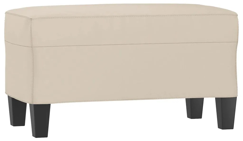 349449 vidaXL Bancă, crem, 70x35x41 cm, țesătură microfibră